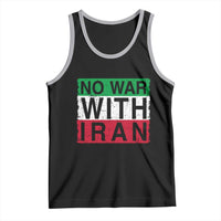 No War With Iran Tank Top Solidarity With Iranian People Peace