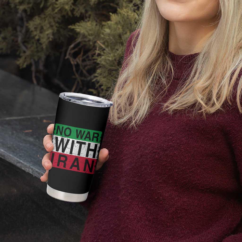 No War With Iran Tumbler Cup Solidarity With Iranian People Peace