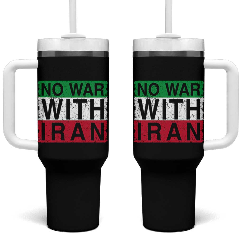 No War With Iran Tumbler With Handle Solidarity With Iranian People Peace