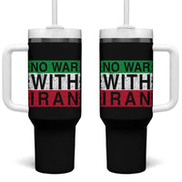 No War With Iran Tumbler With Handle Solidarity With Iranian People Peace