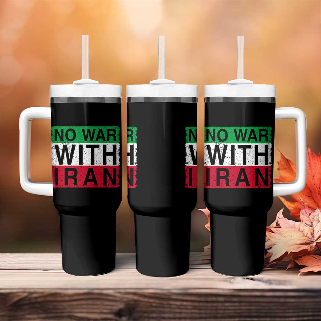 No War With Iran Tumbler With Handle Solidarity With Iranian People Peace