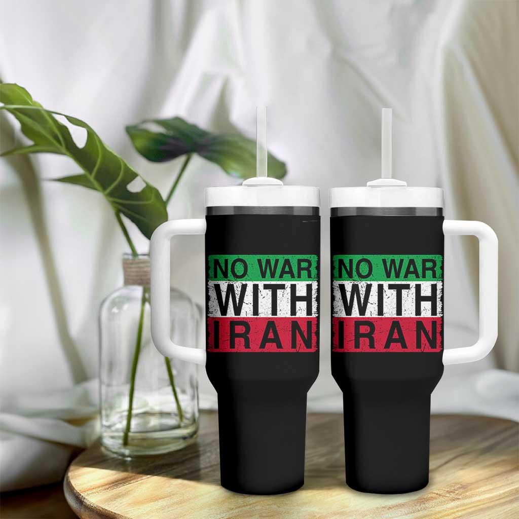 No War With Iran Tumbler With Handle Solidarity With Iranian People Peace