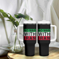 No War With Iran Tumbler With Handle Solidarity With Iranian People Peace