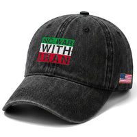 No War With Iran Washed Cotton Baseball Cap Solidarity With Iranian People Peace