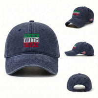 No War With Iran Washed Cotton Baseball Cap Solidarity With Iranian People Peace