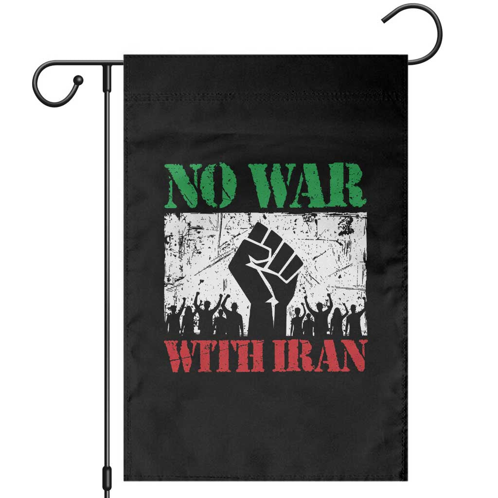 No War With Iran Garden Flag Free Iran Peace Seeker Gift