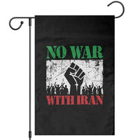 No War With Iran Garden Flag Free Iran Peace Seeker Gift