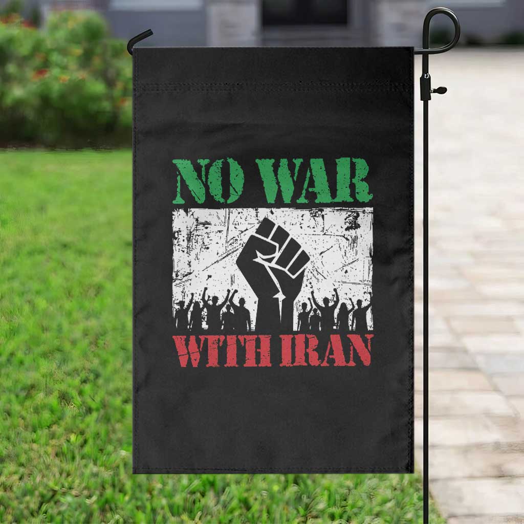 No War With Iran Garden Flag Free Iran Peace Seeker Gift