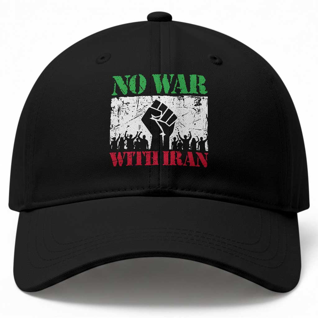 No War With Iran Baseball Cap Free Iran Peace Seeker Gift