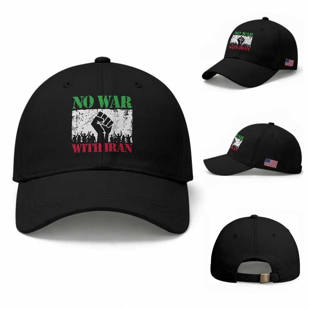 No War With Iran Baseball Cap Free Iran Peace Seeker Gift
