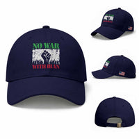 No War With Iran Baseball Cap Free Iran Peace Seeker Gift