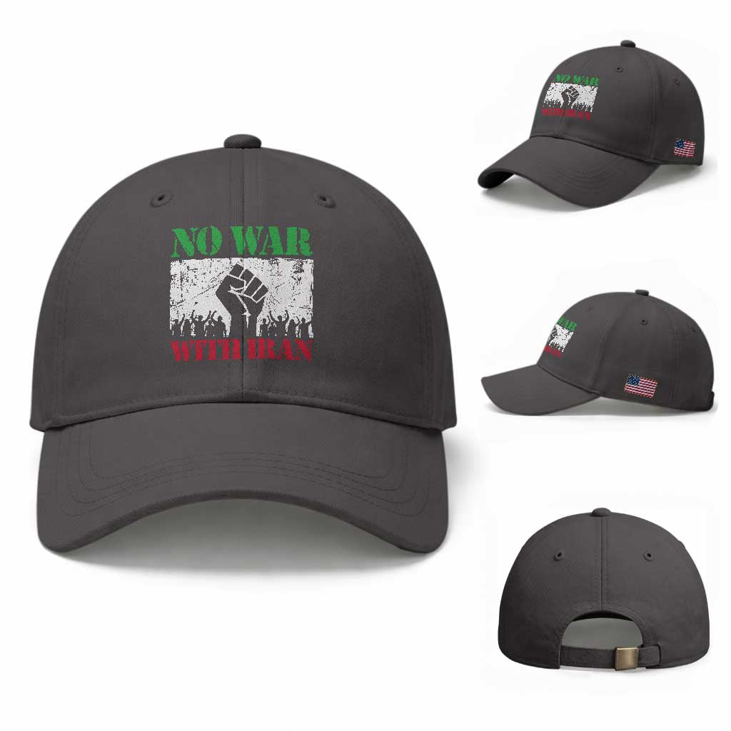 No War With Iran Baseball Cap Free Iran Peace Seeker Gift