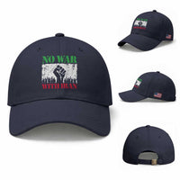 No War With Iran Baseball Cap Free Iran Peace Seeker Gift