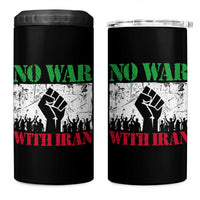 No War With Iran 4 in 1 Can Cooler Tumbler Free Iran Peace Seeker Gift