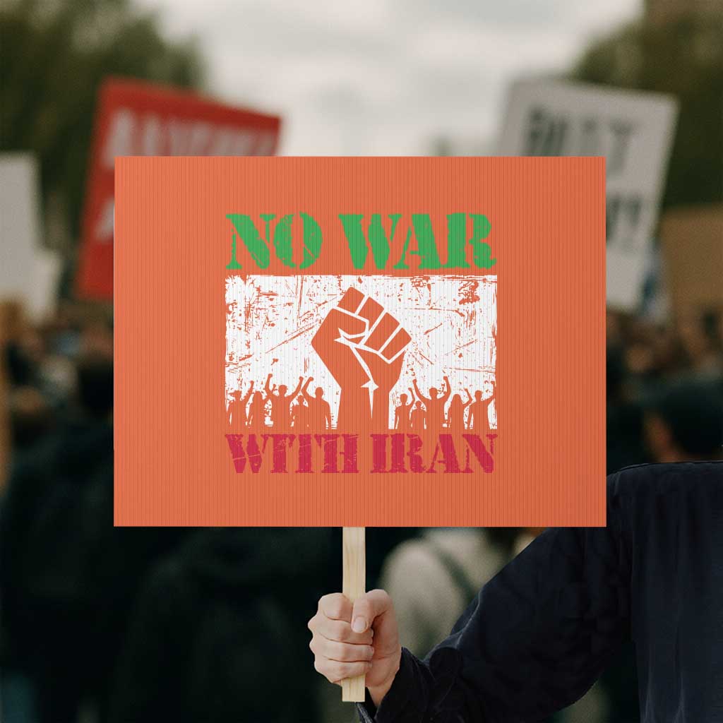 No War With Iran Protest Sign Free Iran Peace Seeker Gift