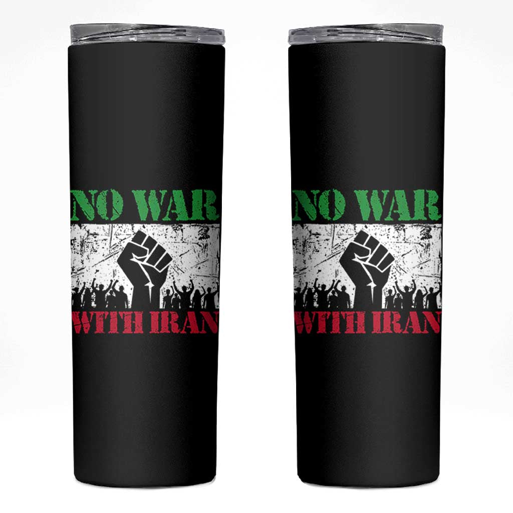 No War With Iran Skinny Tumbler Free Iran Peace Seeker Gift