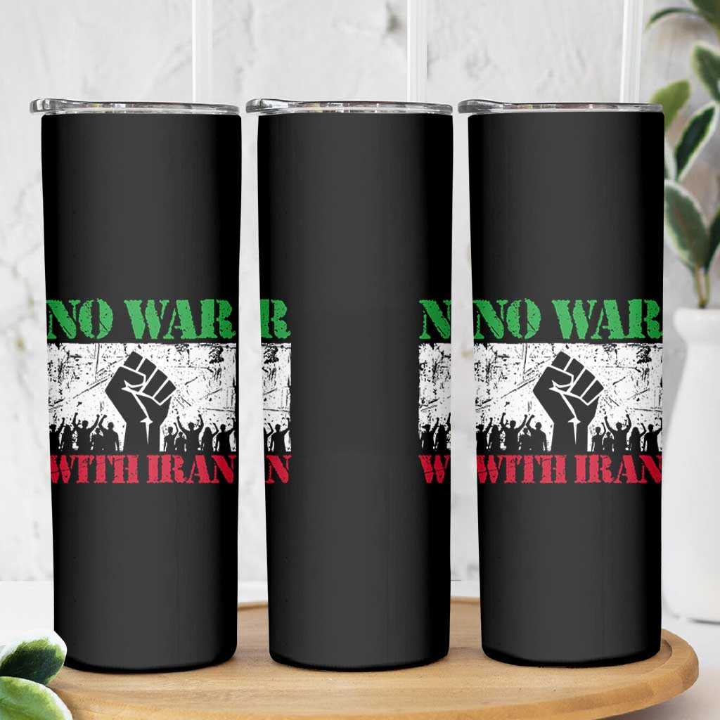 No War With Iran Skinny Tumbler Free Iran Peace Seeker Gift