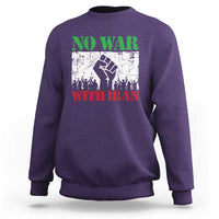 No War With Iran Sweatshirt Free Iran Peace Seeker Gift