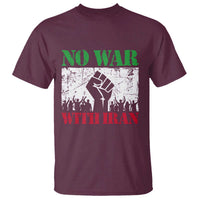 No War With Iran T Shirt Free Iran Peace Seeker Gift