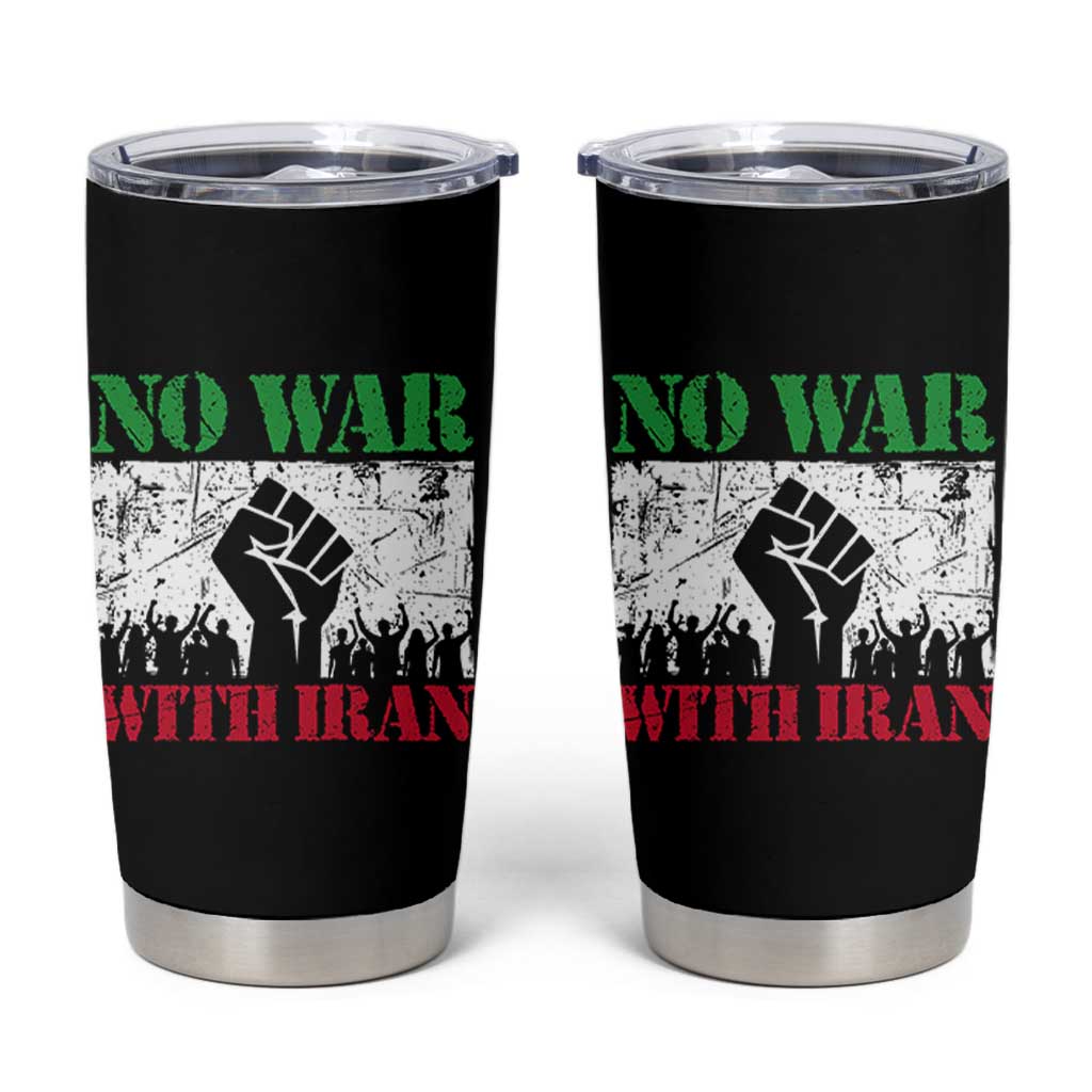 No War With Iran Tumbler Cup Free Iran Peace Seeker Gift