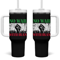 No War With Iran Tumbler With Handle Free Iran Peace Seeker Gift