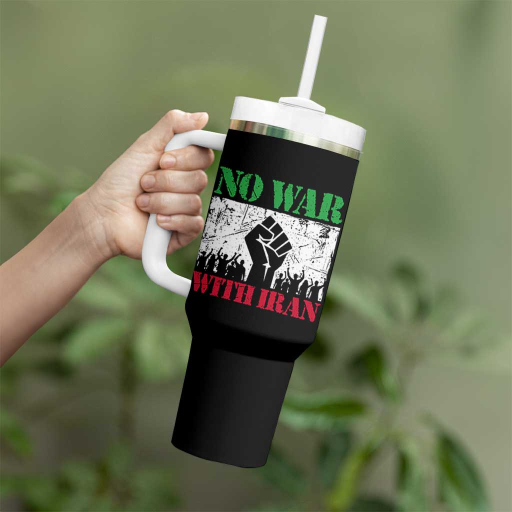 No War With Iran Tumbler With Handle Free Iran Peace Seeker Gift