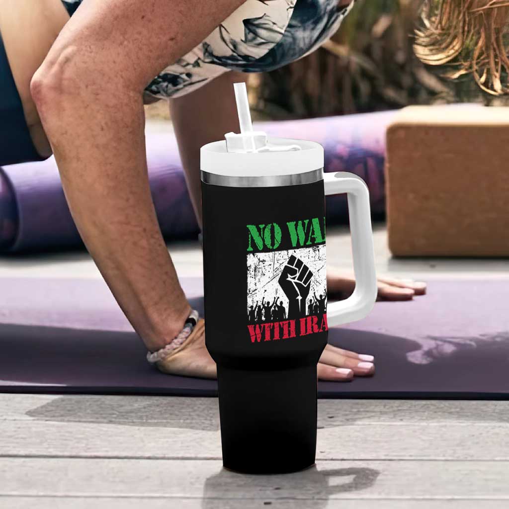 No War With Iran Tumbler With Handle Free Iran Peace Seeker Gift