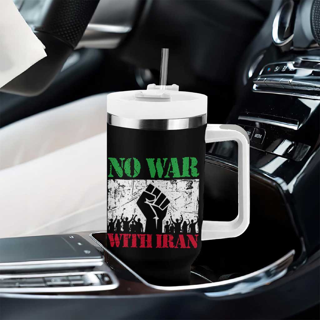 No War With Iran Tumbler With Handle Free Iran Peace Seeker Gift