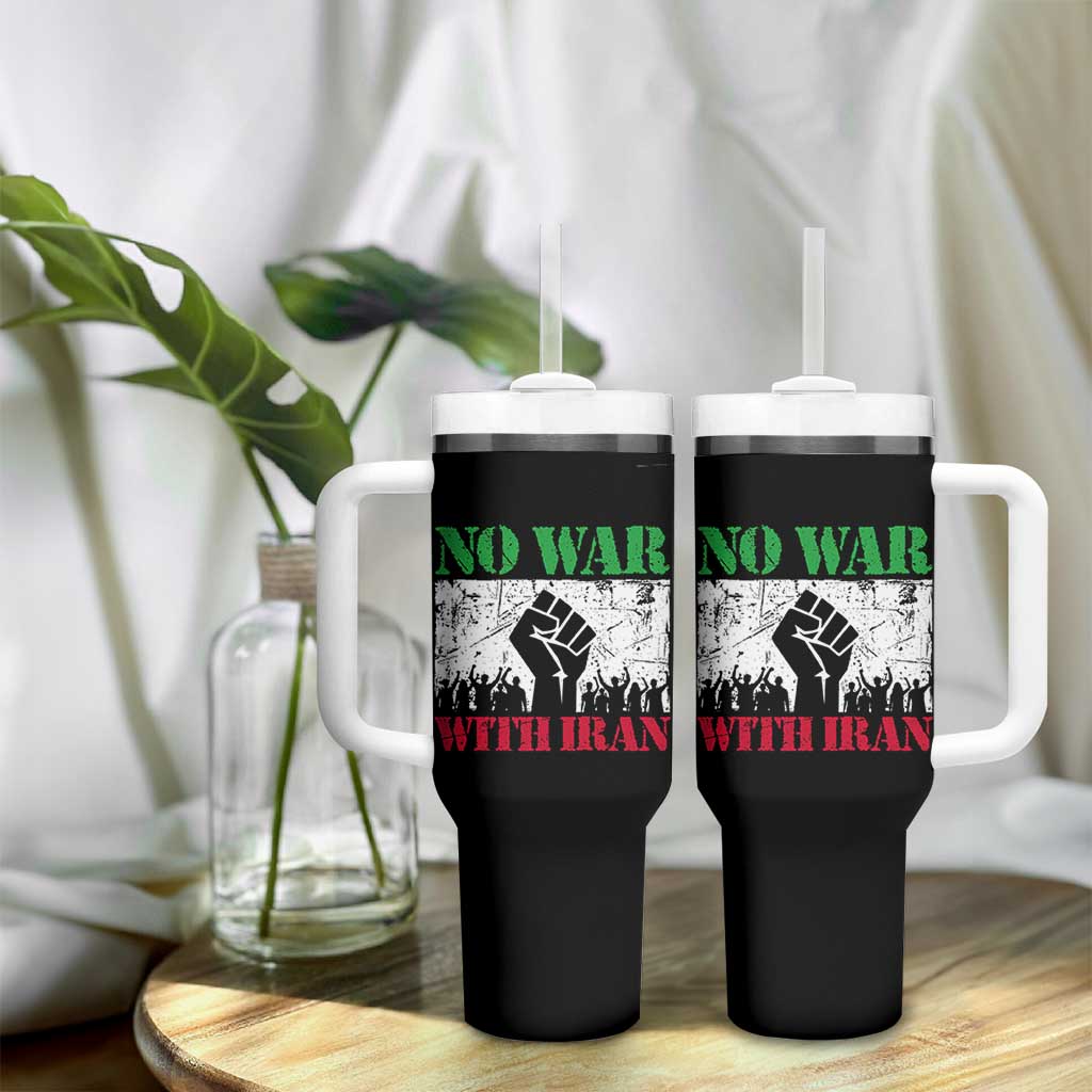No War With Iran Tumbler With Handle Free Iran Peace Seeker Gift