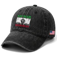 No War With Iran Washed Cotton Baseball Cap Free Iran Peace Seeker Gift