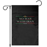No War With Iran Peace Statement Gift Garden Flag