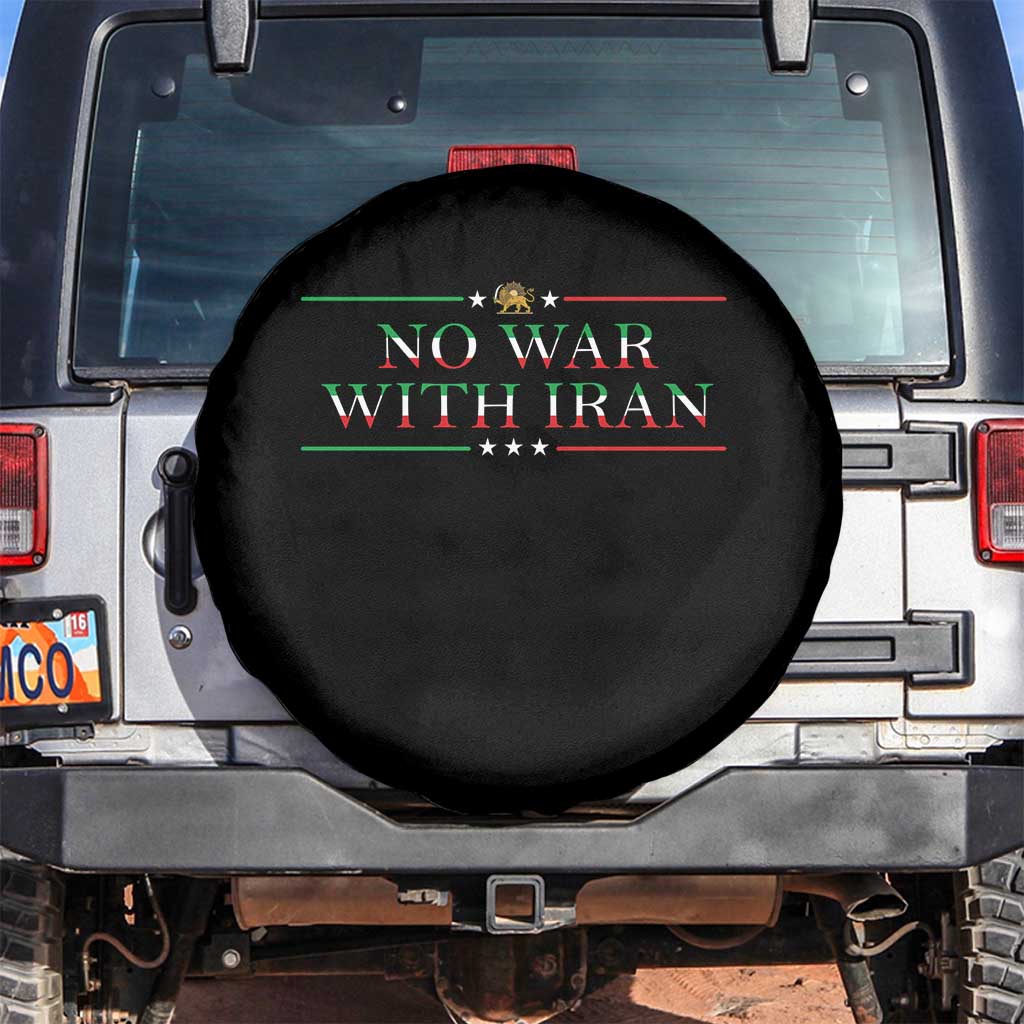 No War With Iran Peace Statement Gift Spare Tire Cover