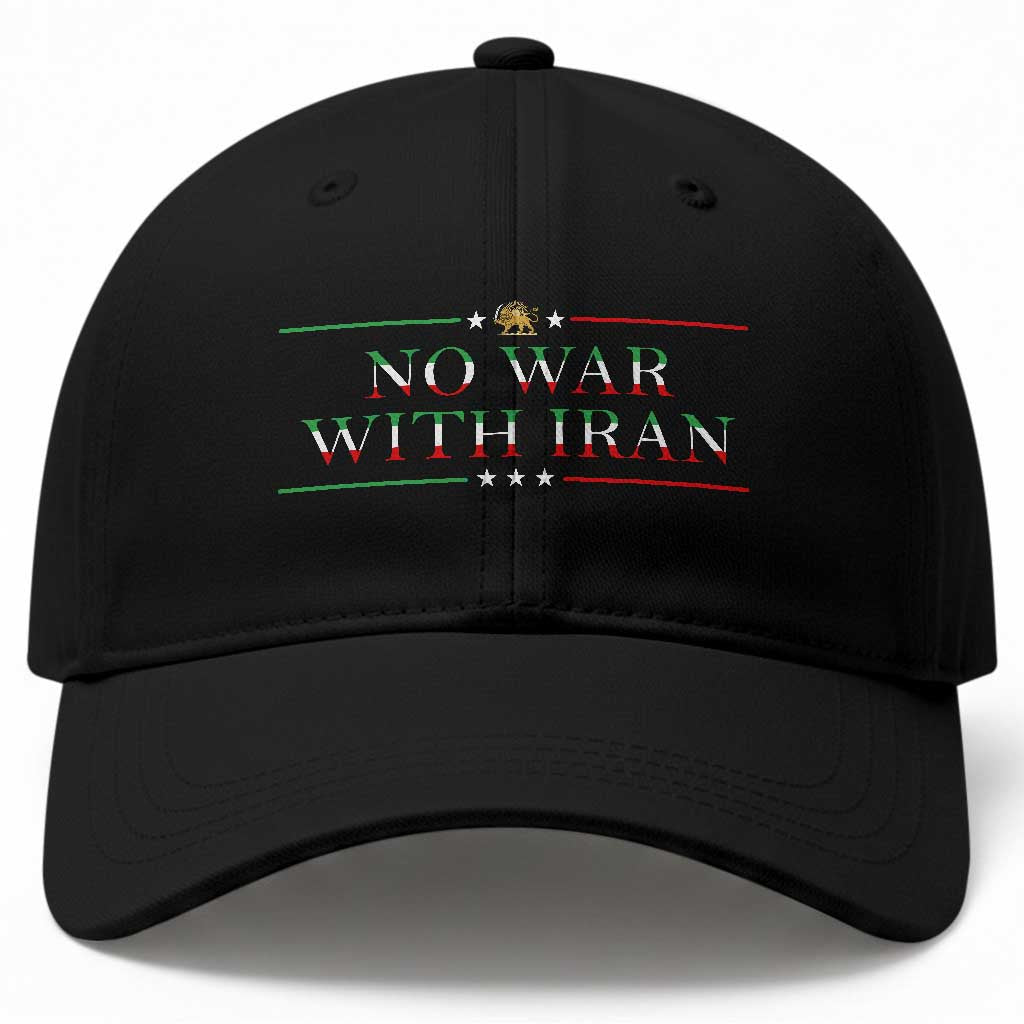 No War With Iran Peace Statement Gift Baseball Cap