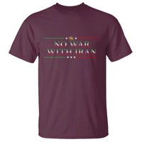 No War With Iran Peace Statement Gift T Shirt