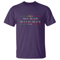 No War With Iran Peace Statement Gift T Shirt
