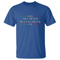 No War With Iran Peace Statement Gift T Shirt