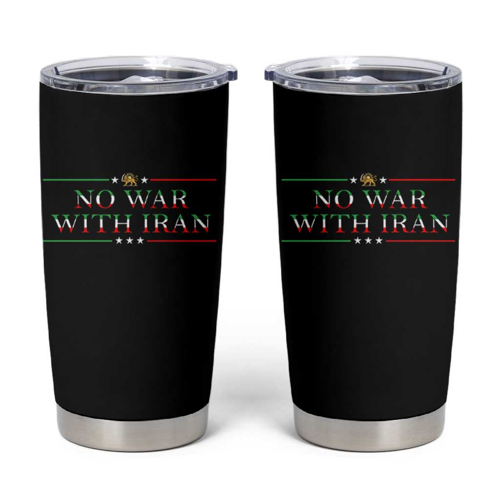 No War With Iran Peace Statement Gift Tumbler Cup