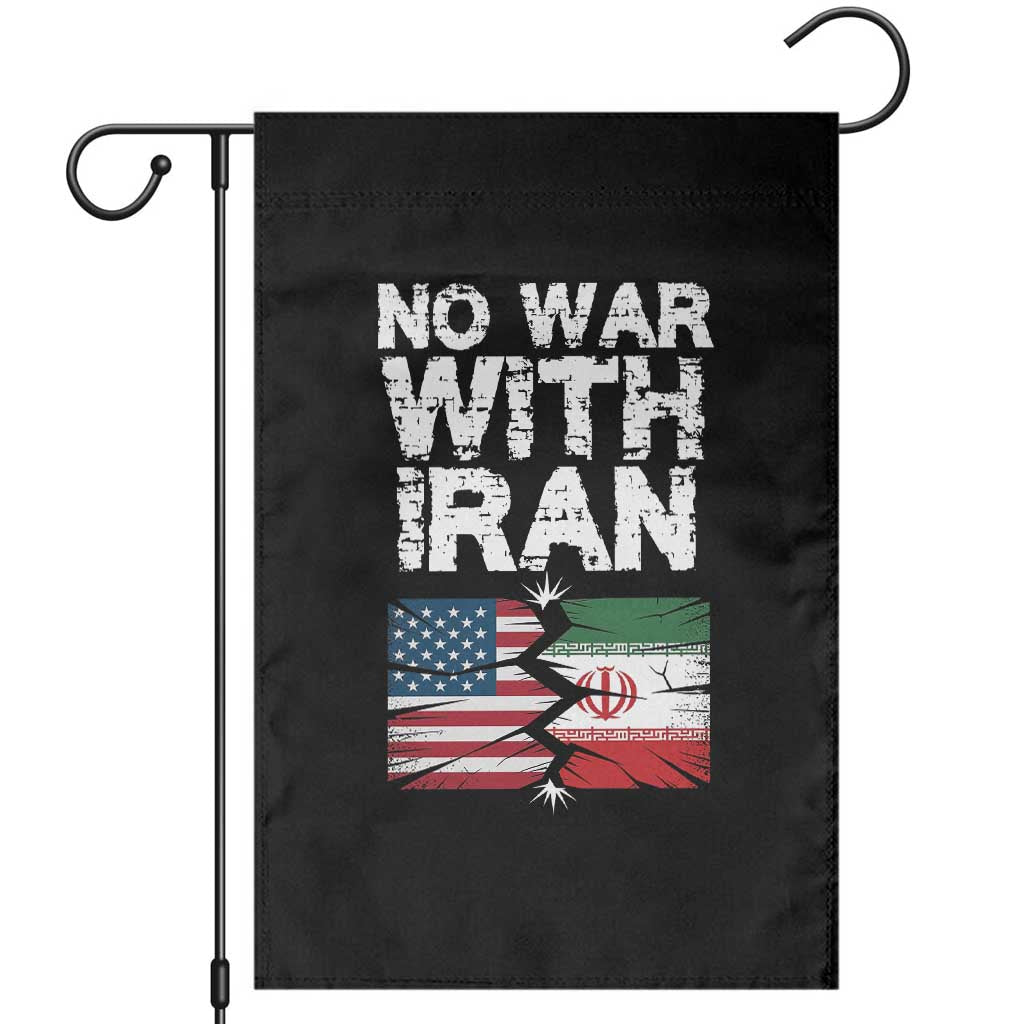 No War With Iran Garden Flag Support Iranian People Peace