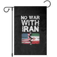 No War With Iran Garden Flag Support Iranian People Peace