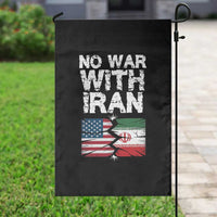 No War With Iran Garden Flag Support Iranian People Peace