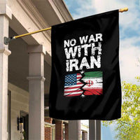 No War With Iran Garden Flag Support Iranian People Peace