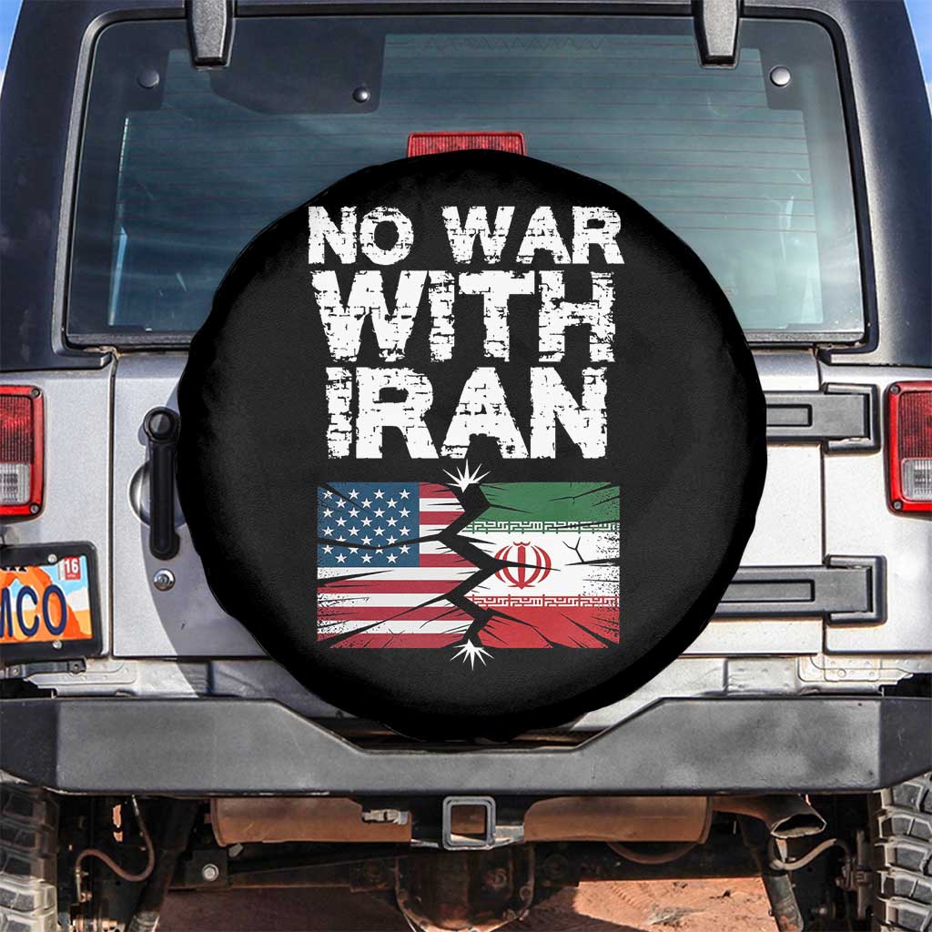 No War With Iran Spare Tire Cover Support Iranian People Peace