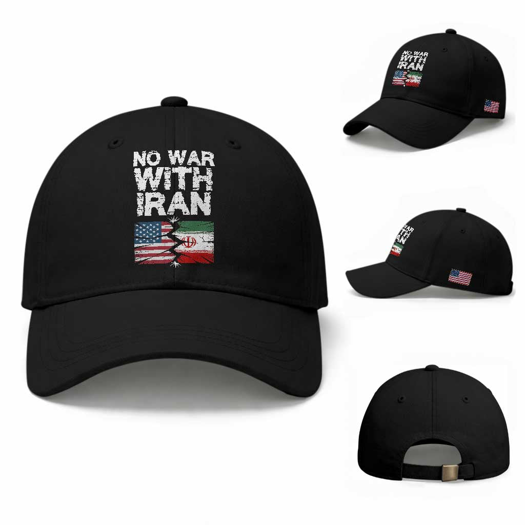 No War With Iran Baseball Cap Support Iranian People Peace