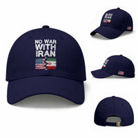No War With Iran Baseball Cap Support Iranian People Peace