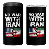No War With Iran 4 in 1 Can Cooler Tumbler Support Iranian People Peace