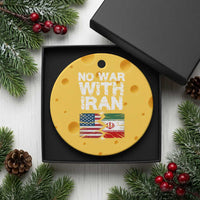 No War With Iran Ceramic Ornament Support Iranian People Peace