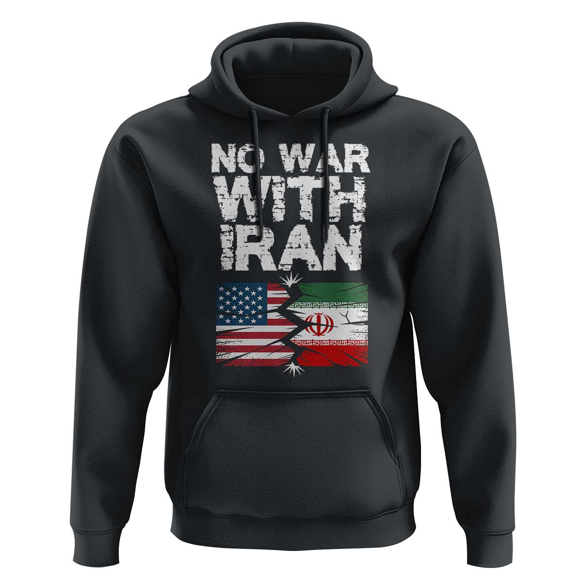 No War With Iran Hoodie Support Iranian People Peace