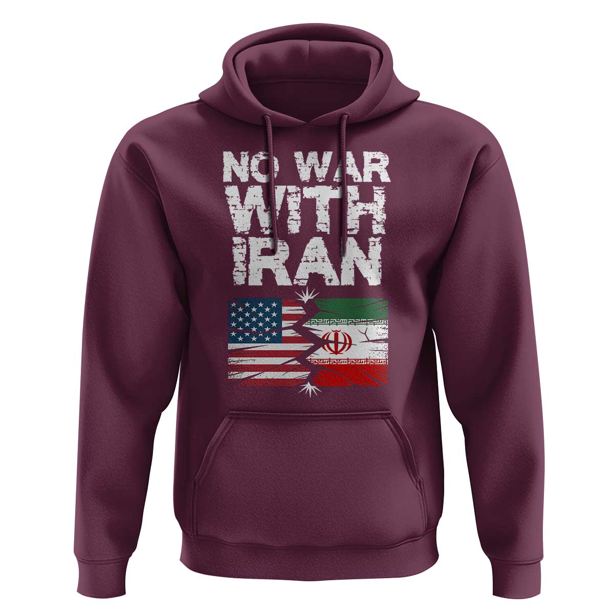 No War With Iran Hoodie Support Iranian People Peace
