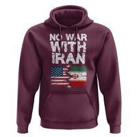 No War With Iran Hoodie Support Iranian People Peace