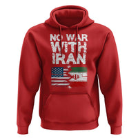 No War With Iran Hoodie Support Iranian People Peace